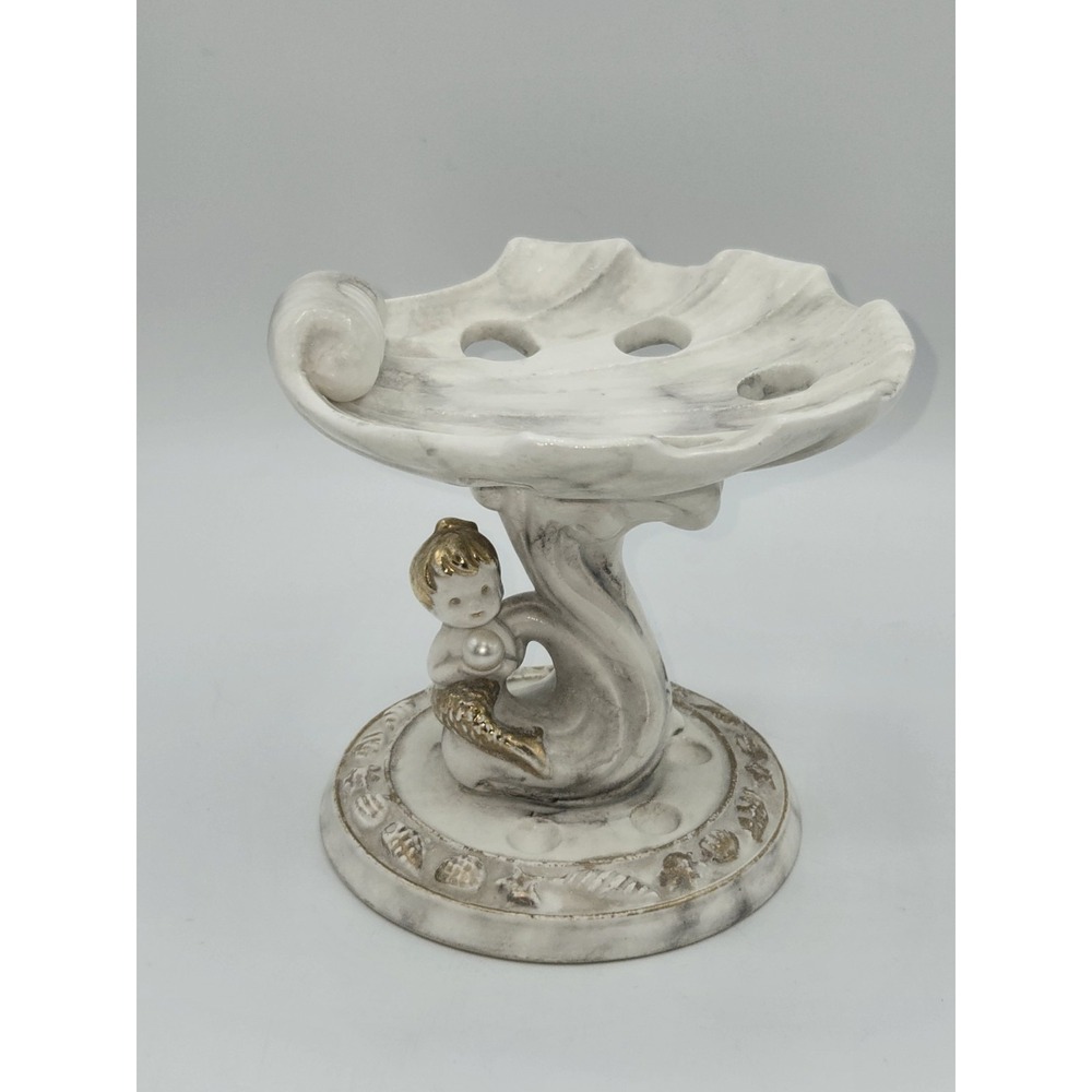 Vintage Napcoware Toothbrush Holder Cherub Alabastro C-531 4.75"